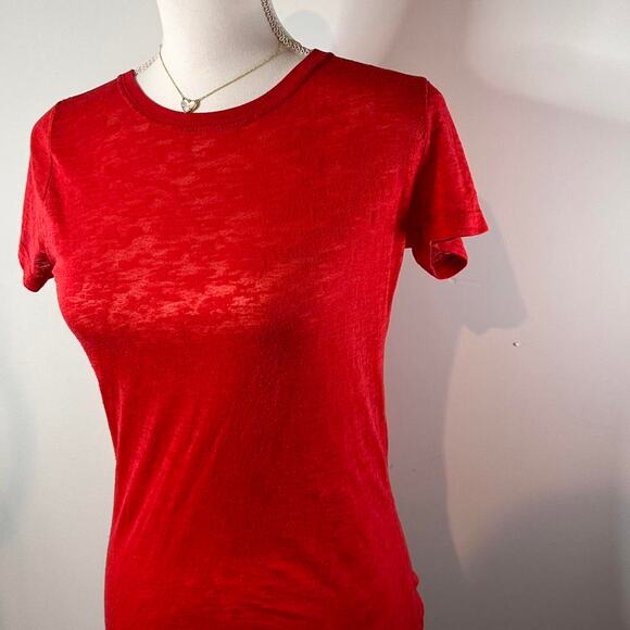Sheer Red Vintage Top Size Medium - Picture 2 of 3